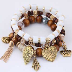 Multi-layered wood/acrylic Bracelet